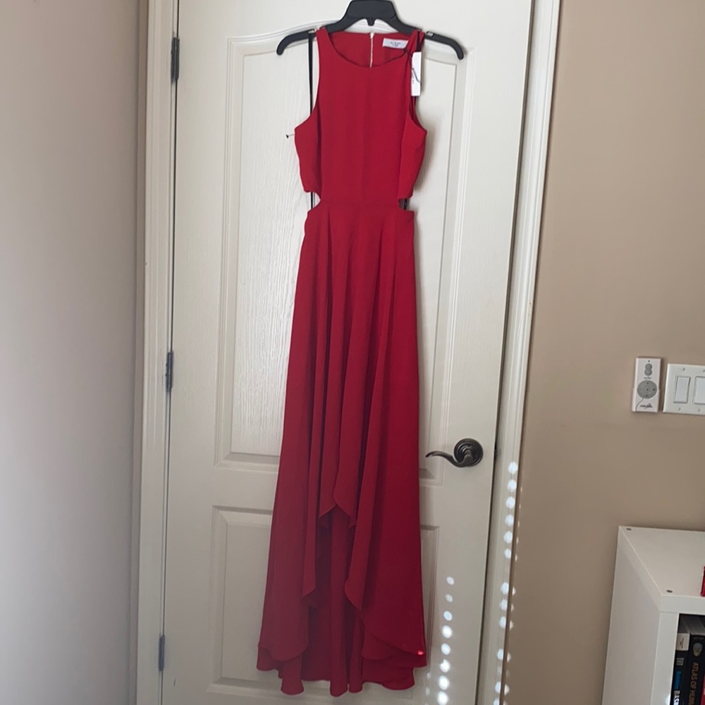 Ali & jay red high low dress XS